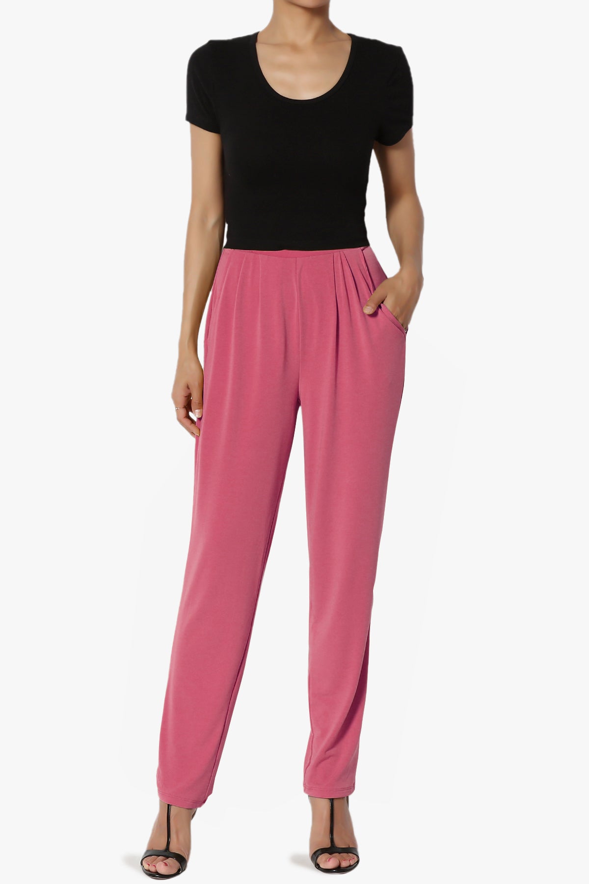 Trellis Cool Pleated Elasic Waist Pants