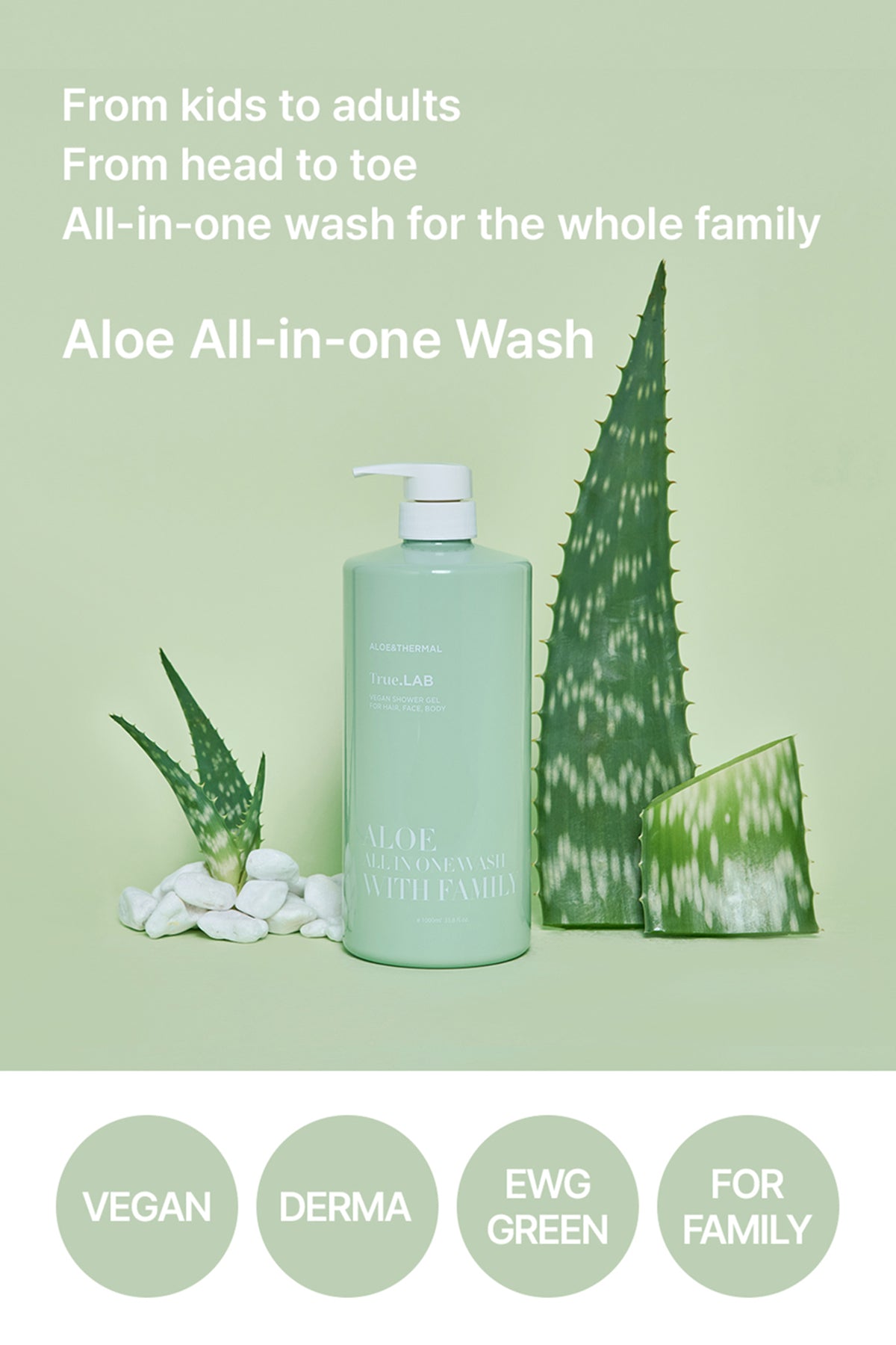 True.LAB Aloe All in One Wash with Family 1000ml/33.8fl.oz