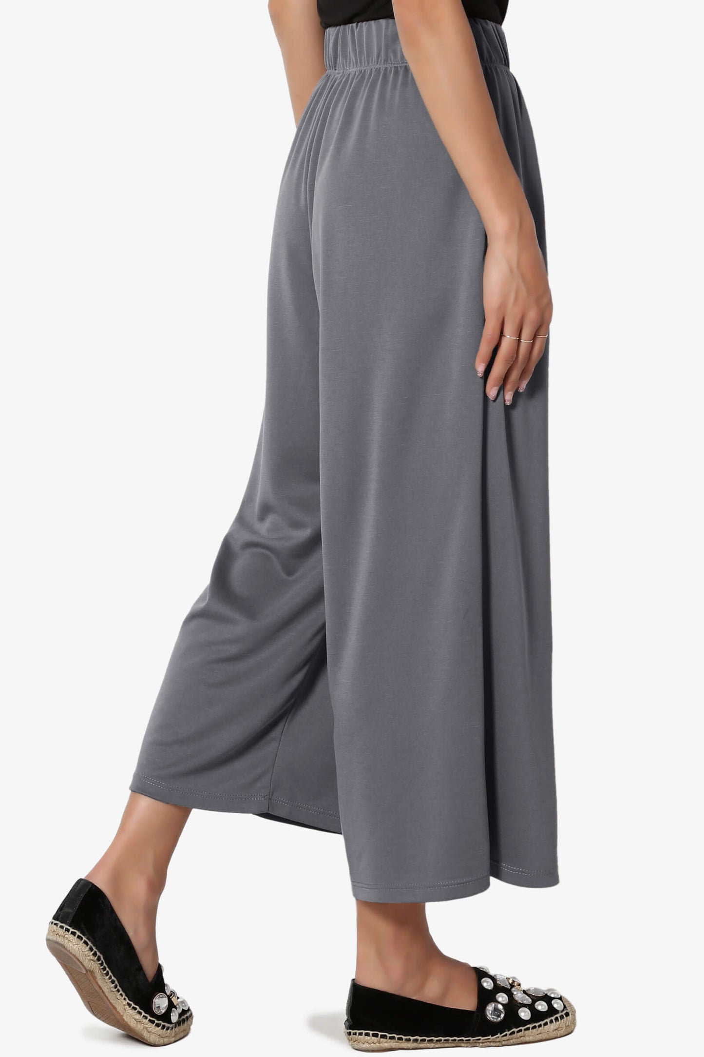 Venetia Elasticated Waist Culottes CHARCOAL_4