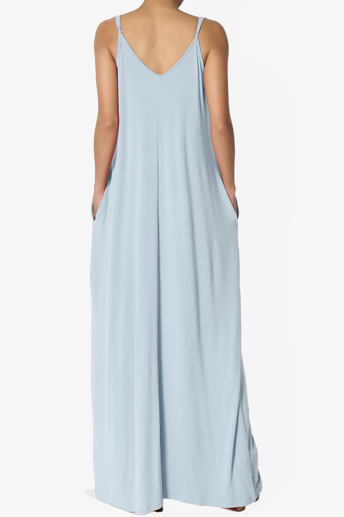 Venus Pocket Cami Maxi Dress ASH BLUE_2