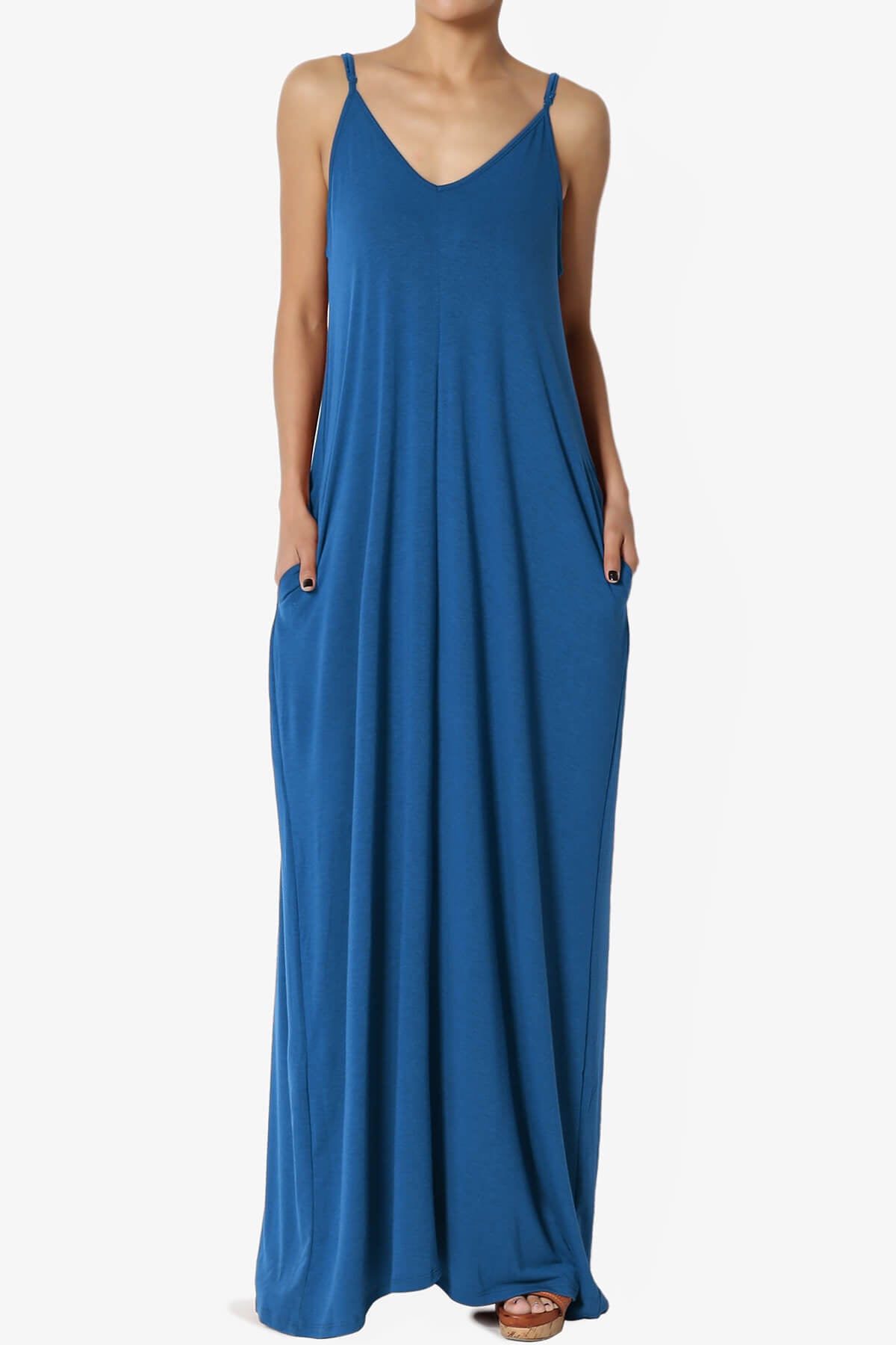 Venus Pocket Cami Maxi Dress CLASSIC BLUE_3