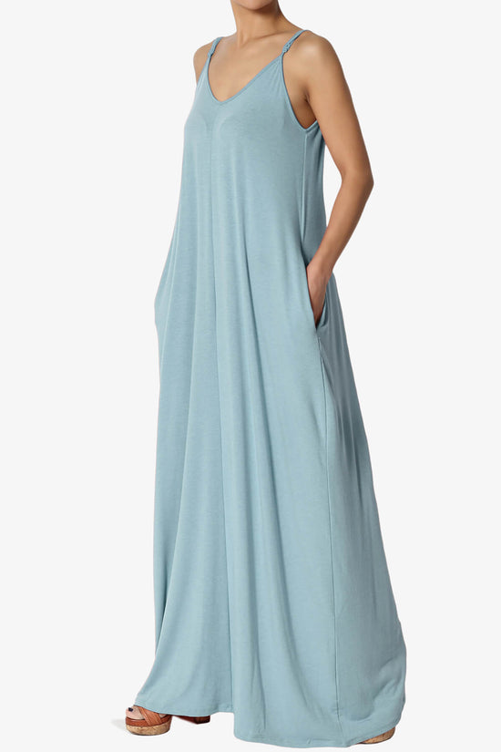 Venus Pocket Cami Maxi Dress DUSTY BLUE_3