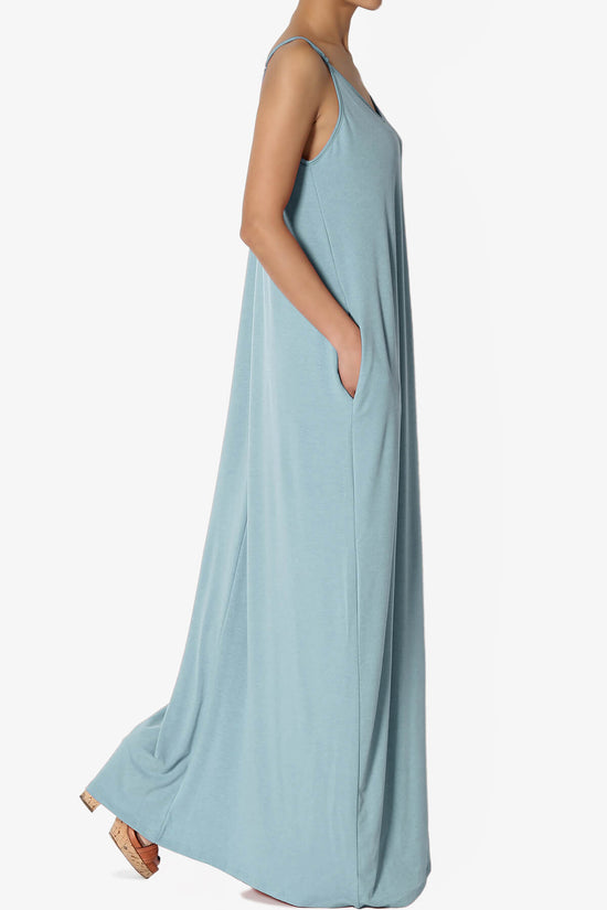Venus Pocket Cami Maxi Dress DUSTY BLUE_4