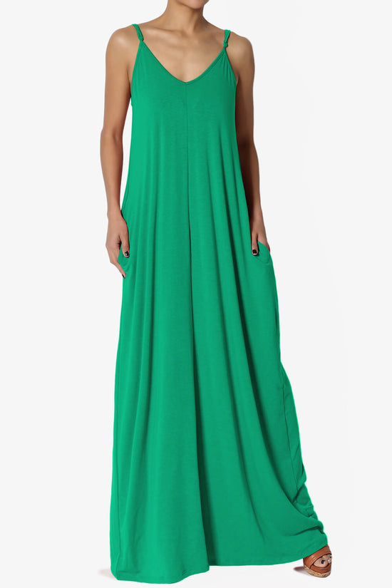 Venus Pocket Cami Maxi Dress KELLY GREEN_1