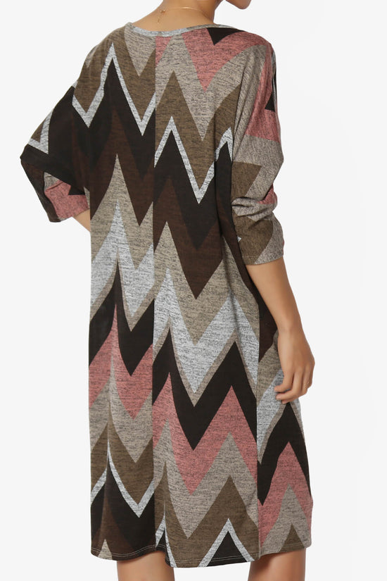 Wanda Chevron Dolman Sleeve Dress MOCHA_4