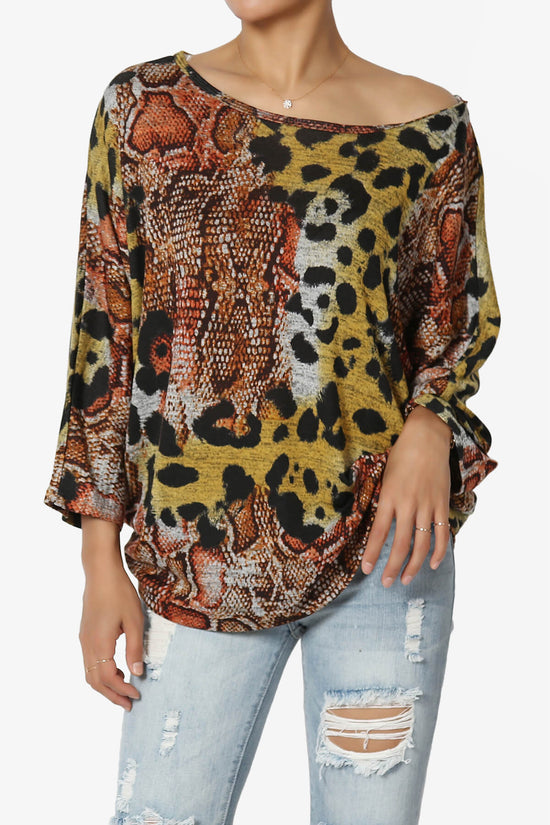 Wanda Printed Dolman Sleeve Top ANIMAL_1