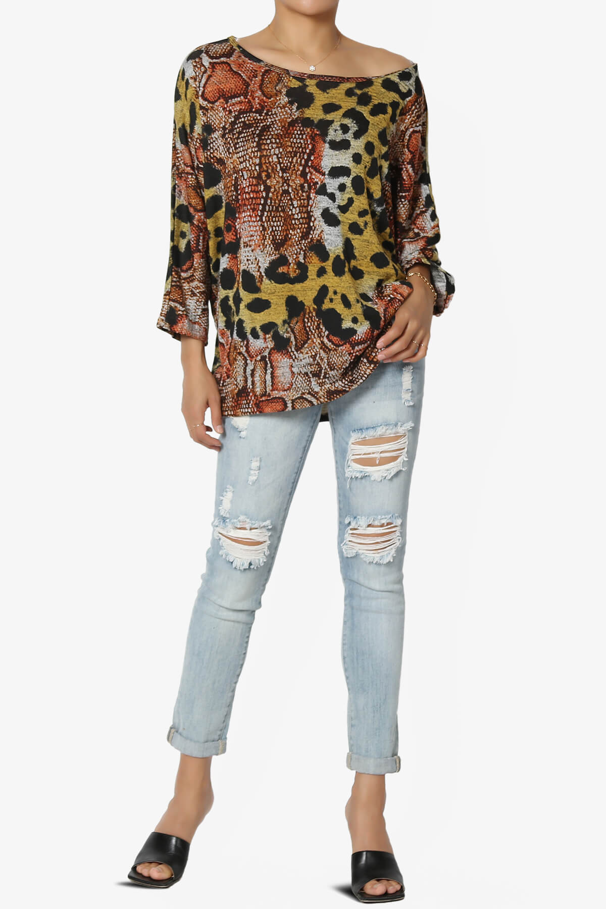 Wanda Printed Dolman Sleeve Top ANIMAL_6