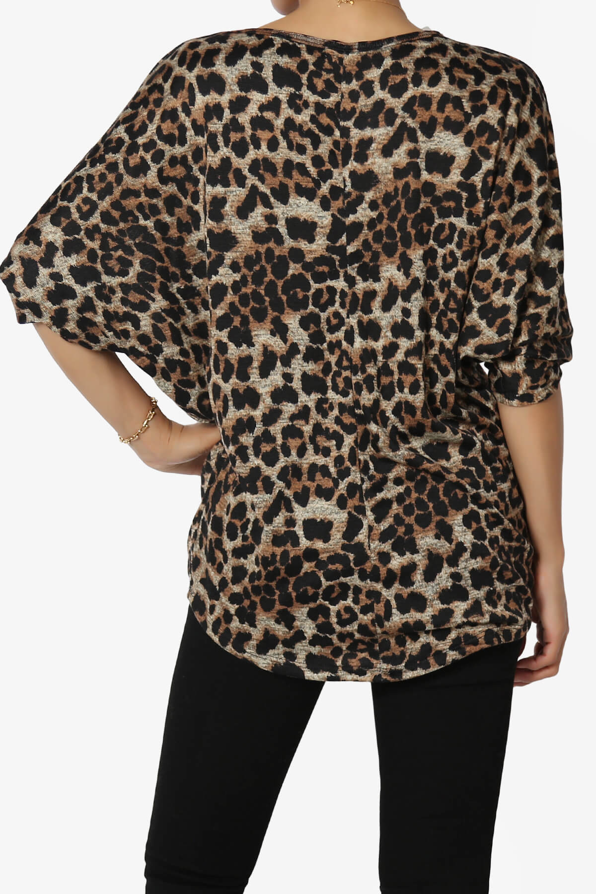 Wanda Printed Dolman Sleeve Top LEOPARD_2