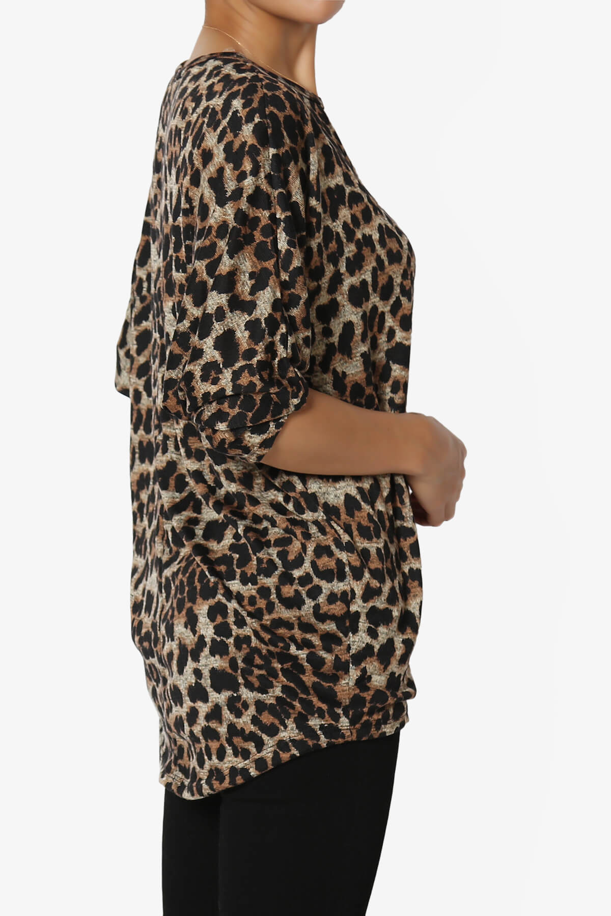 Wanda Printed Dolman Sleeve Top LEOPARD_4