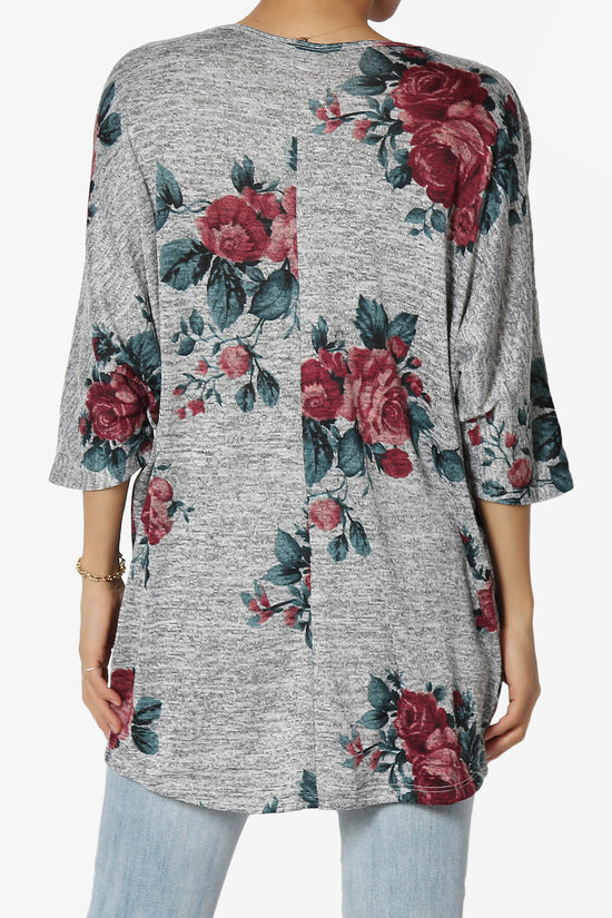 Wanda Printed Dolman Sleeve Top LIGHT GREY_2