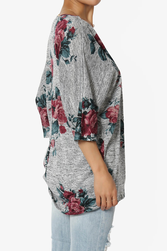 Wanda Printed Dolman Sleeve Top LIGHT GREY_4