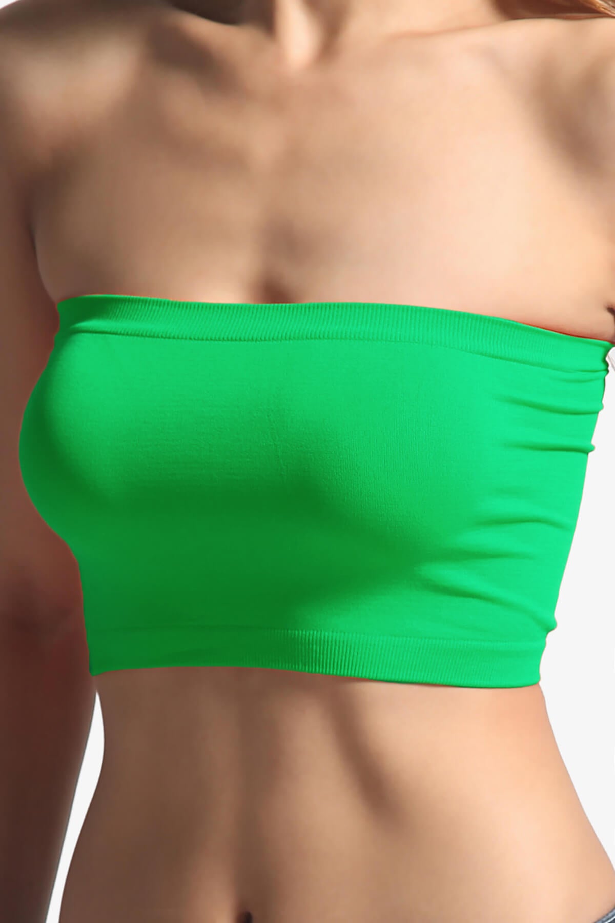 Wendi Seamless Crop Bandeau APPLE GREEN_2