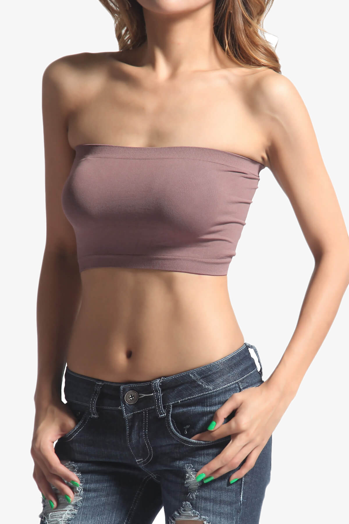 Wendi Seamless Crop Bandeau DUSTY MAUVE_1