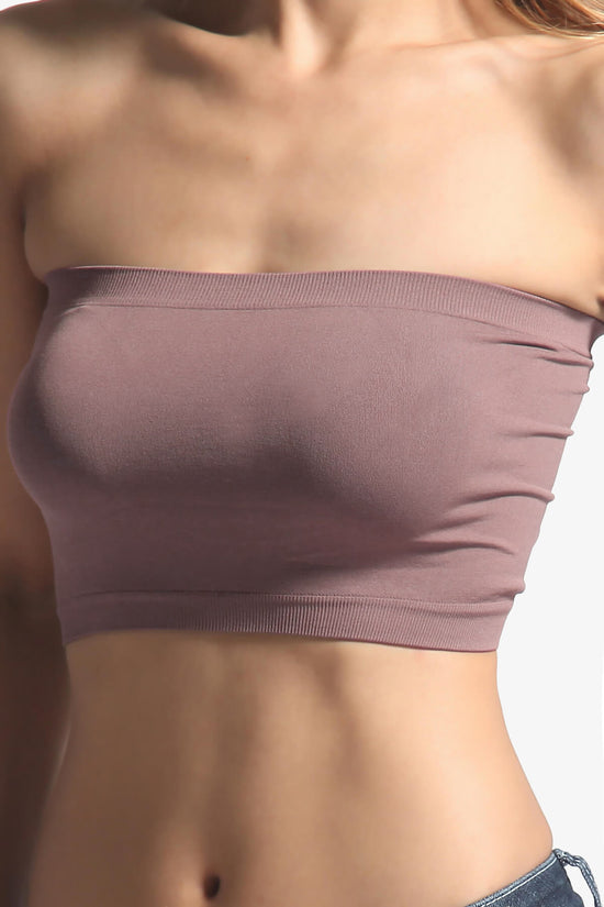 Load image into Gallery viewer, Wendi Seamless Crop Bandeau DUSTY MAUVE_2
