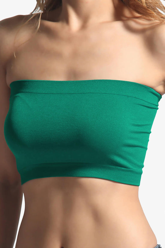 Wendi Seamless Crop Bandeau KELLY GREEN_2