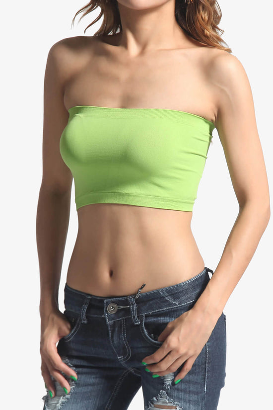 Load image into Gallery viewer, Wendi Seamless Crop Bandeau LIME_1
