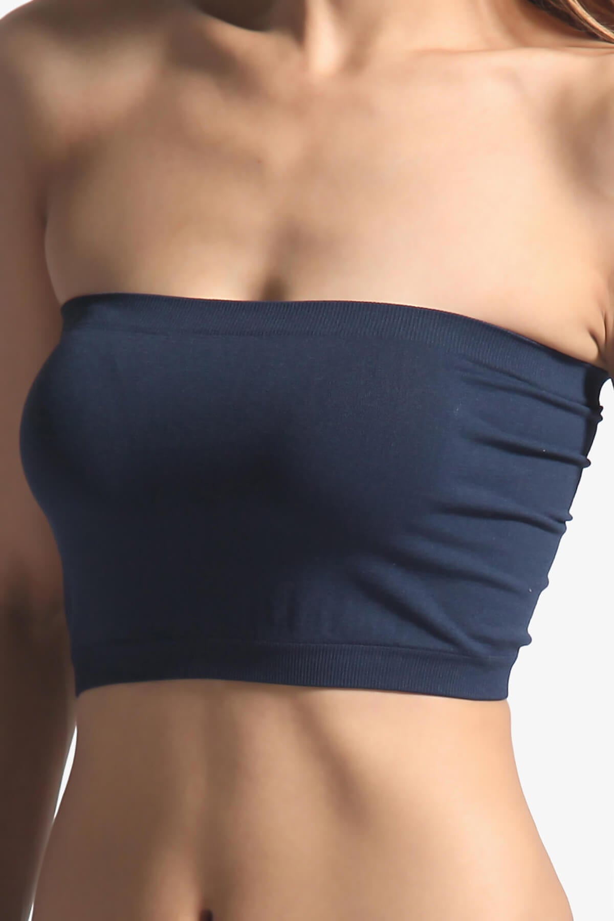 Load image into Gallery viewer, Wendi Seamless Crop Bandeau NAVY_2
