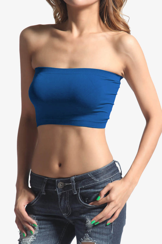 Load image into Gallery viewer, Wendi Seamless Crop Bandeau SAPPHIRE_1
