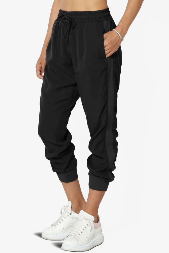 Wizen Washed Tencel Ribbed Jogger Pants