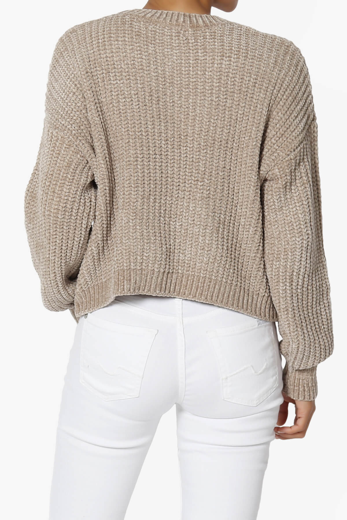 Zeeta Soft Chenille Crop Sweater COCOA_2