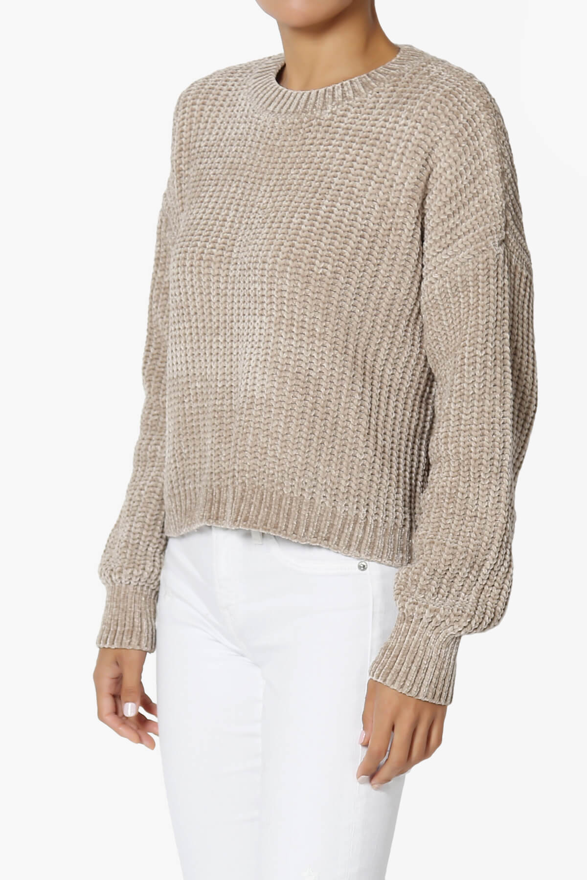 Zeeta Soft Chenille Crop Sweater COCOA_3