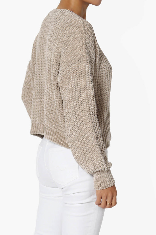 Zeeta Soft Chenille Crop Sweater COCOA_4