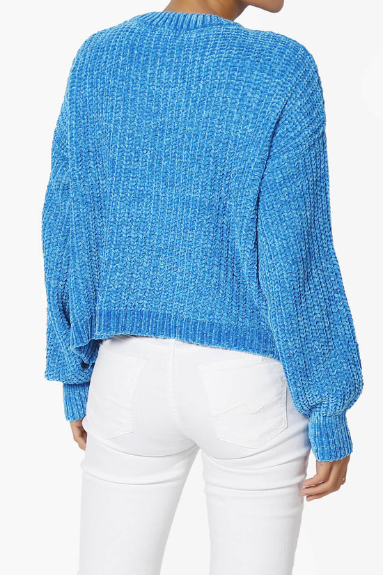 Zeeta Soft Chenille Crop Sweater SKY_2