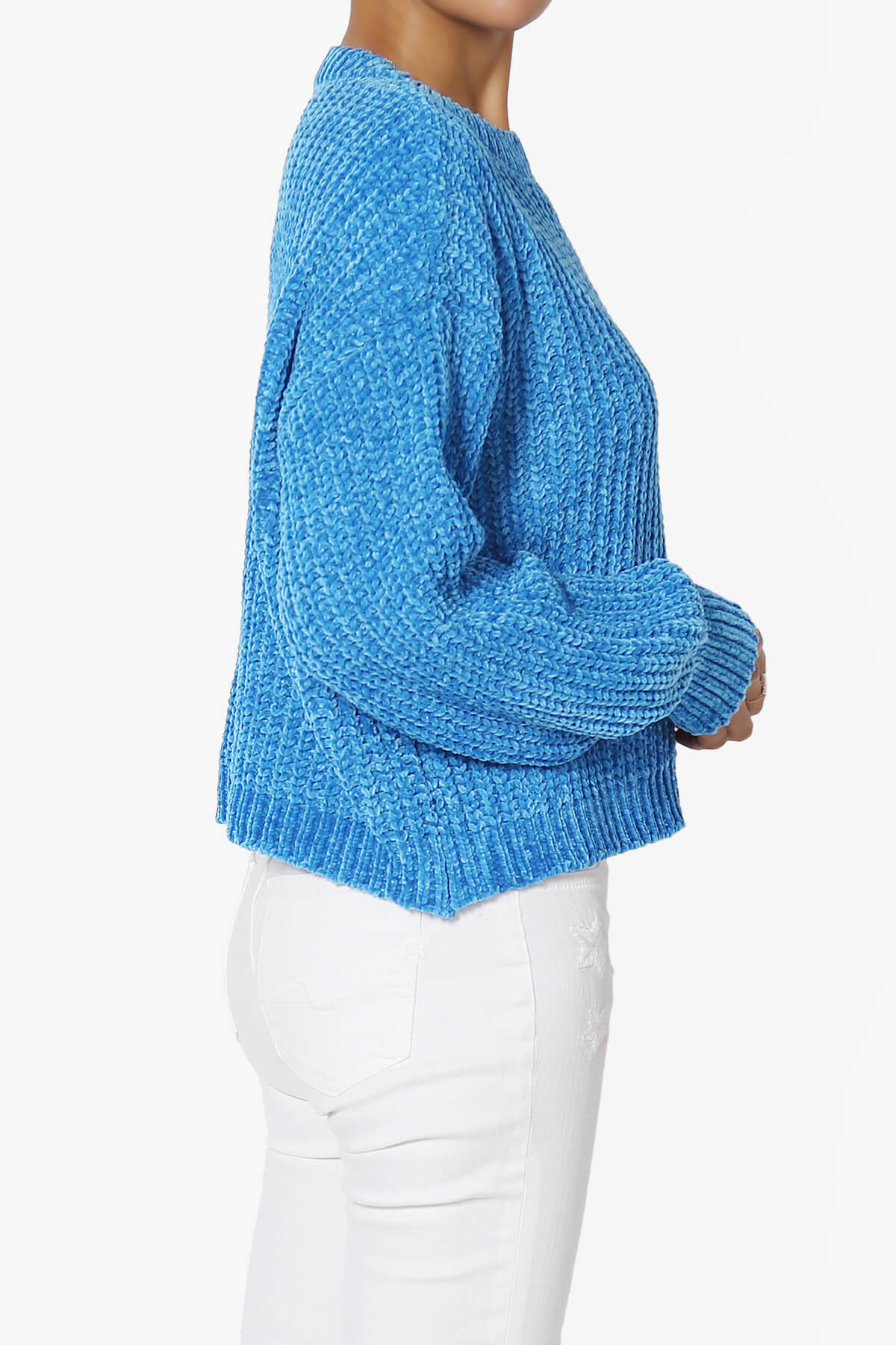 Zeeta Soft Chenille Crop Sweater SKY_4