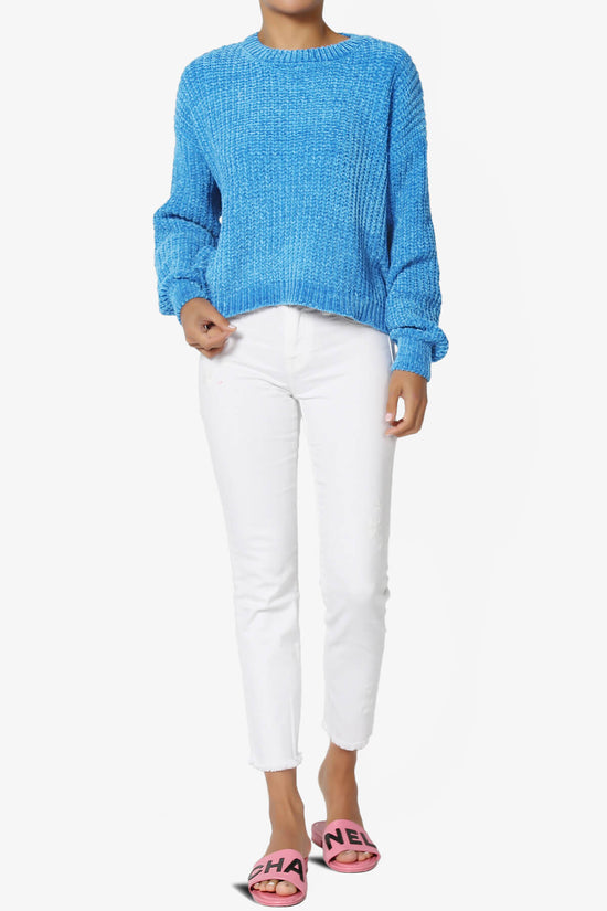 Zeeta Soft Chenille Crop Sweater SKY_6