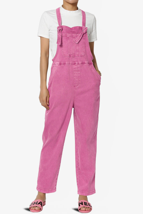 Ziggy Washed Denim Overall HOT PINK_1