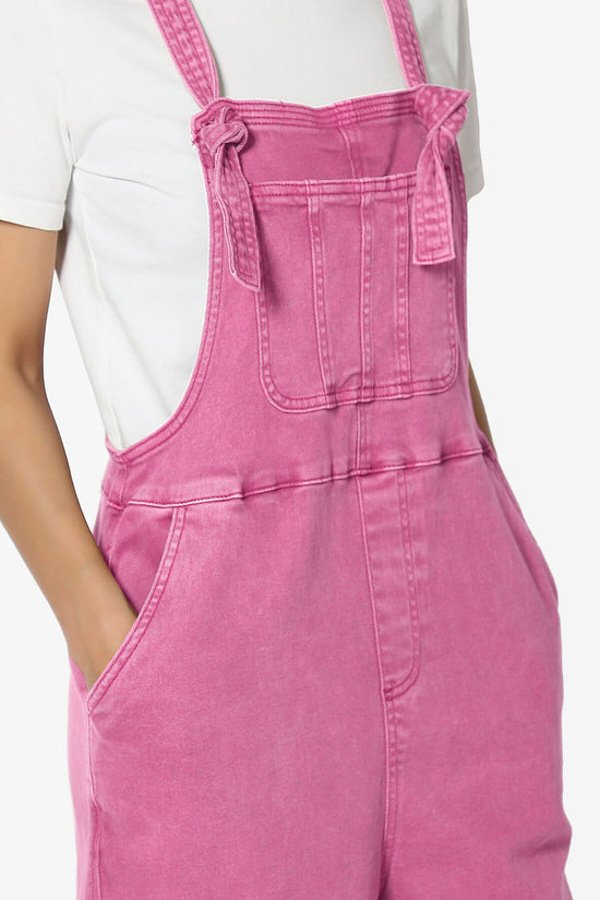 Ziggy Washed Denim Overall HOT PINK_5