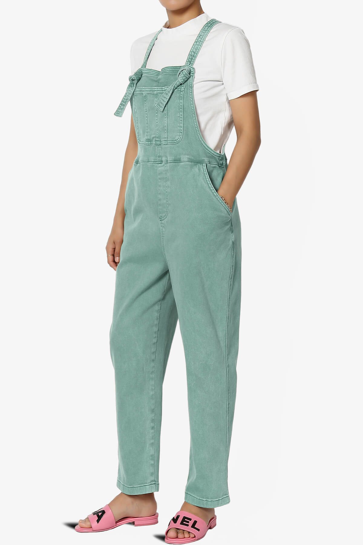 Ziggy Washed Denim Overall TEAL_3