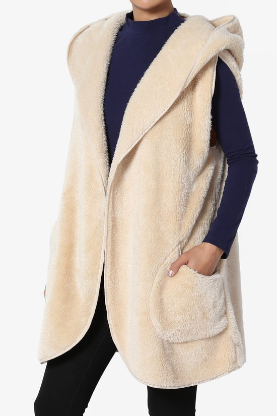 Kora Sleeveless Coziest Pocket Hooded Cardigan