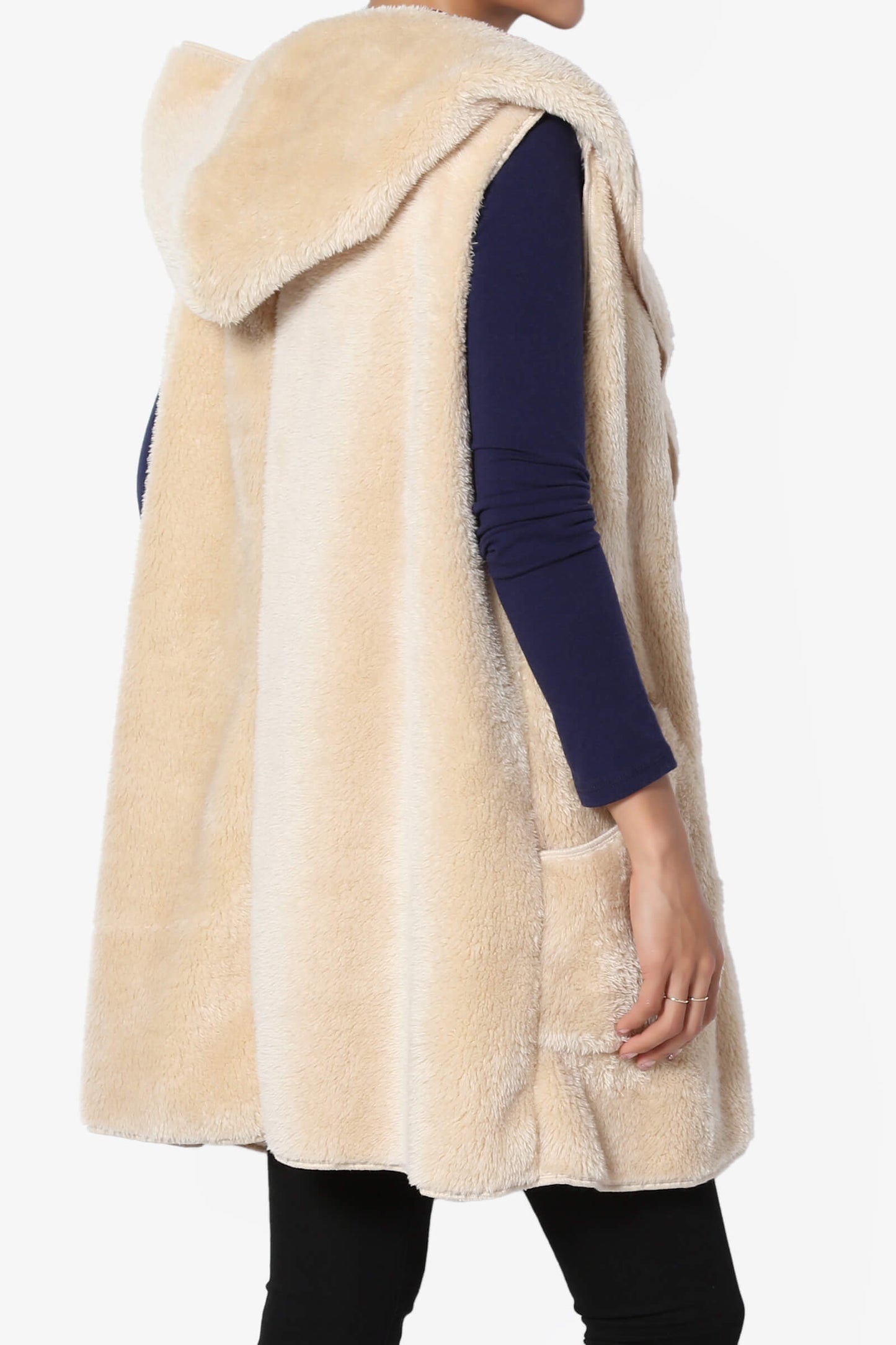 Kora Sleeveless Coziest Pocket Hooded Cardigan