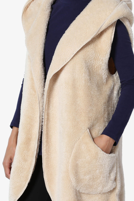 Kora Sleeveless Coziest Pocket Hooded Cardigan