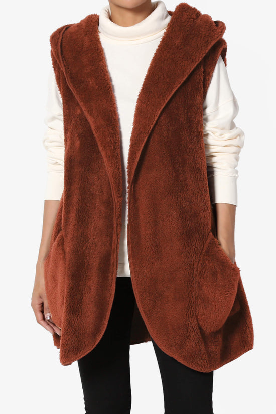 Kora Sleeveless Coziest Pocket Hooded Cardigan