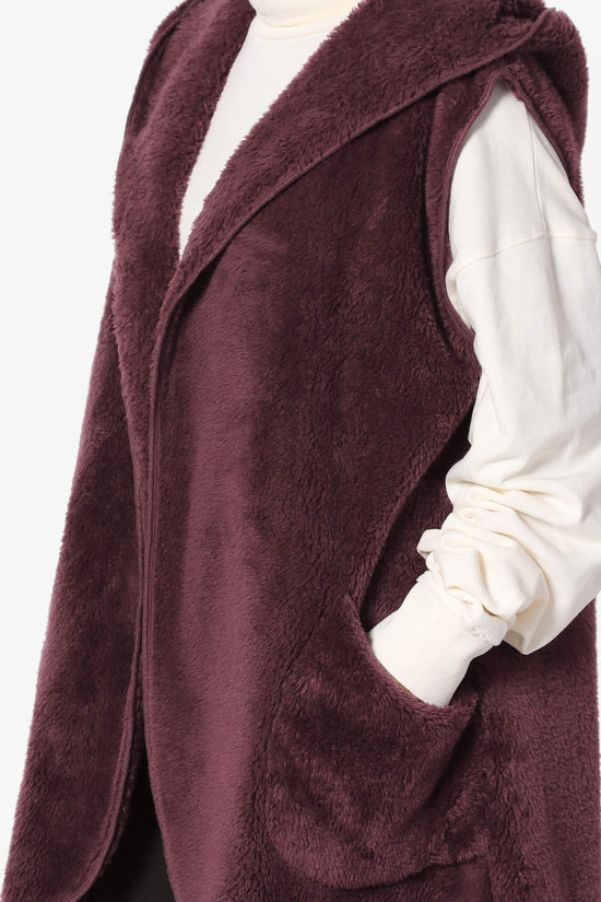 Kora Sleeveless Coziest Pocket Hooded Cardigan PLUS