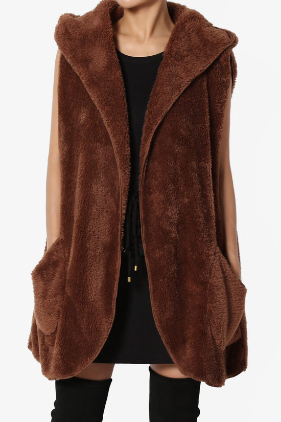 Kora Sleeveless Coziest Pocket Hooded Cardigan