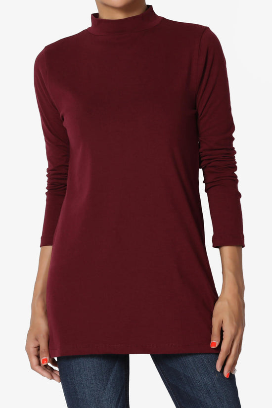 Lasso Cotton Mock Neck Top