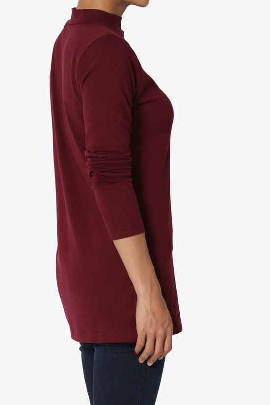 Lasso Cotton Mock Neck Top