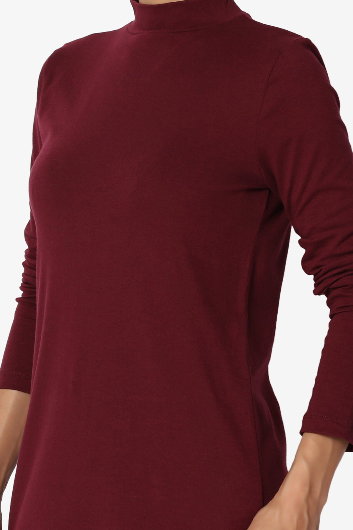 Lasso Cotton Mock Neck Top