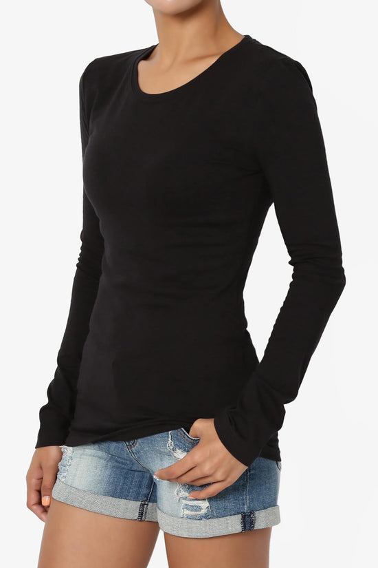 Gills Crew Neck Long Sleeve Tee BLACK_3