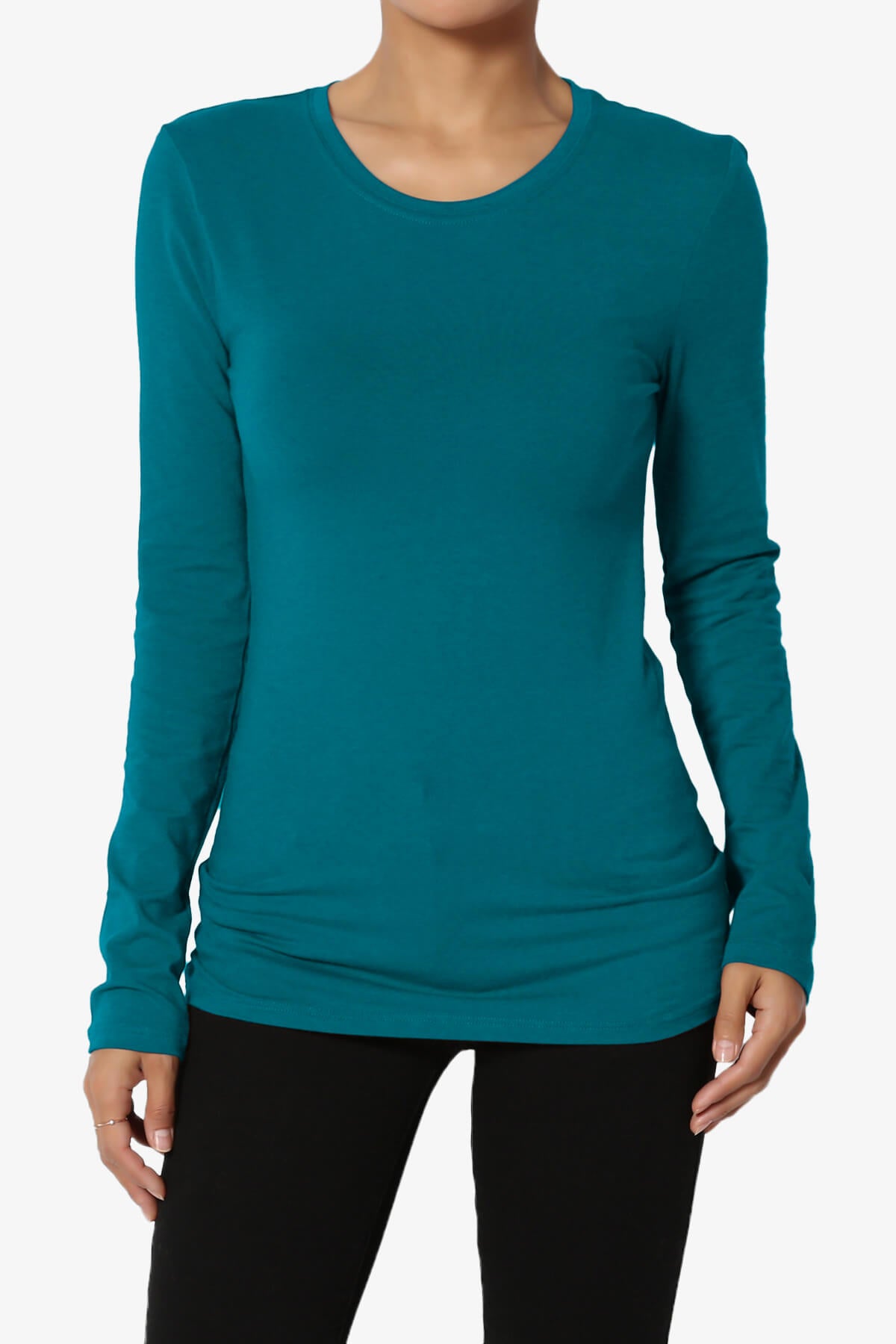 Gills Crew Neck Long Sleeve Tee TEAL_1