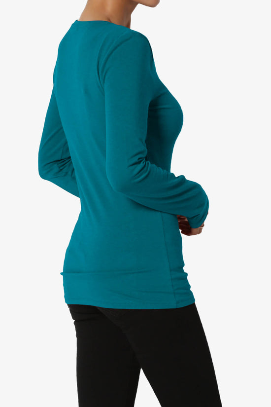 Gills Crew Neck Long Sleeve Tee TEAL_4