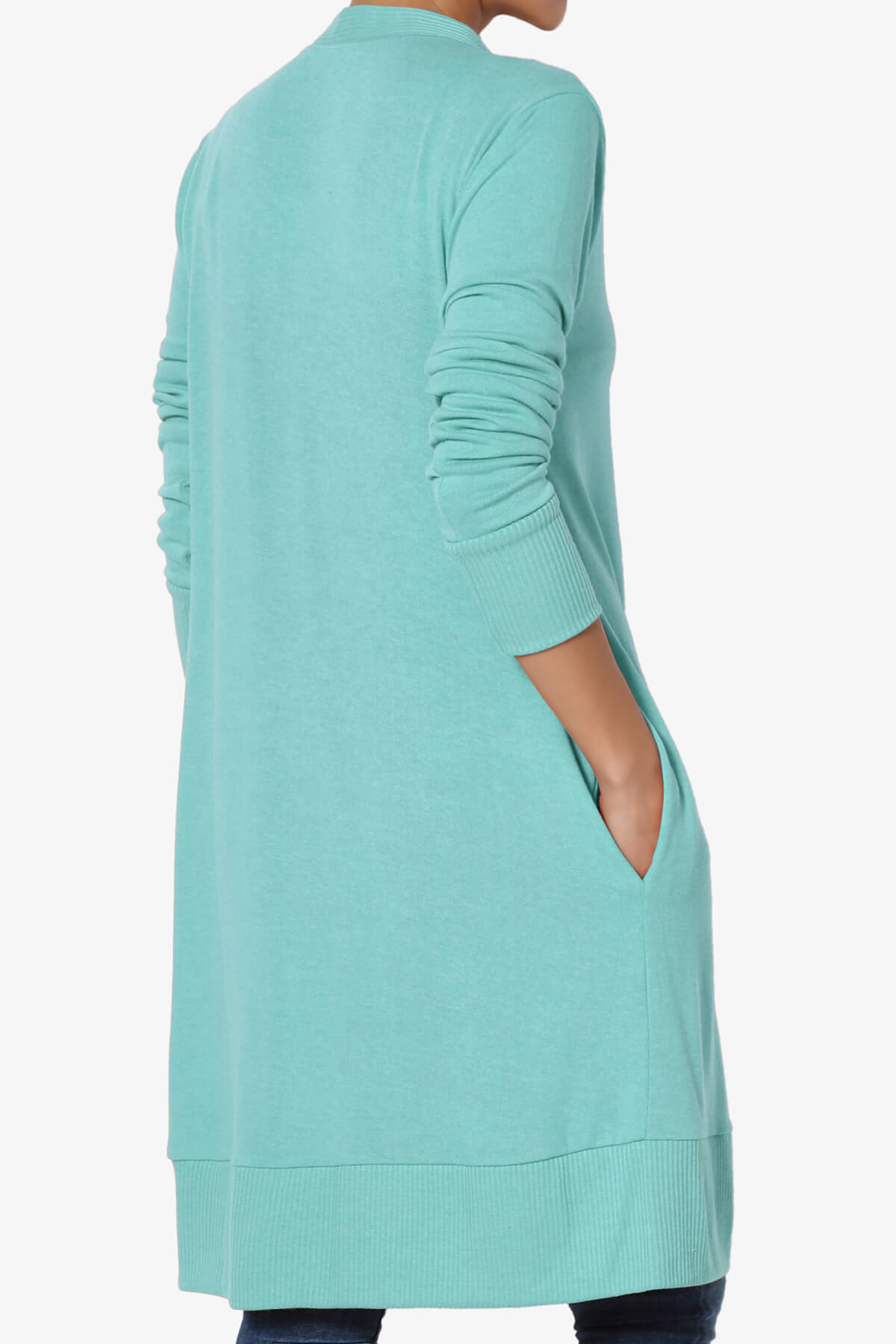 Braeden Snap Button Long Cardigan ASH MINT_4