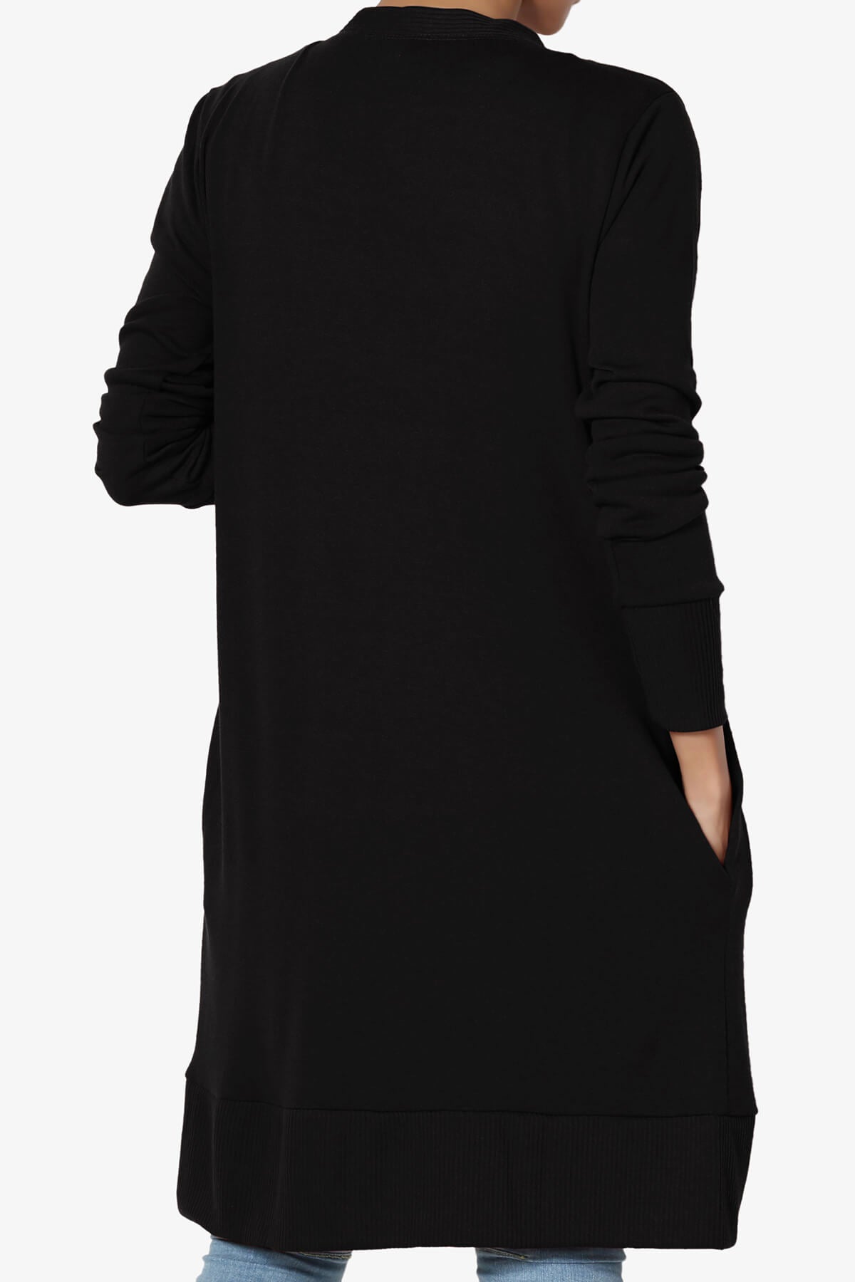 Braeden Snap Button Long Cardigan BLACK_2