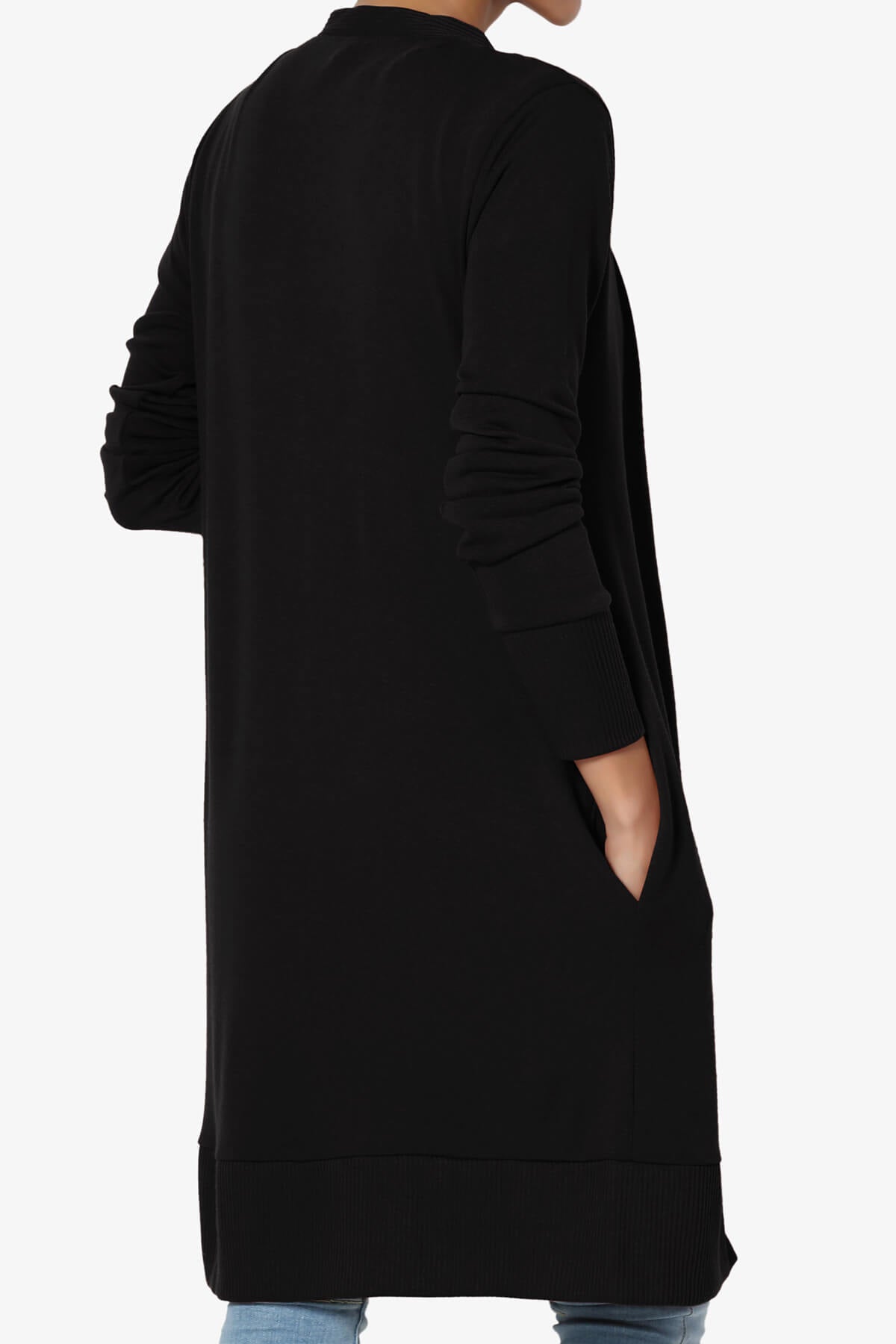 Braeden Snap Button Long Cardigan BLACK_4