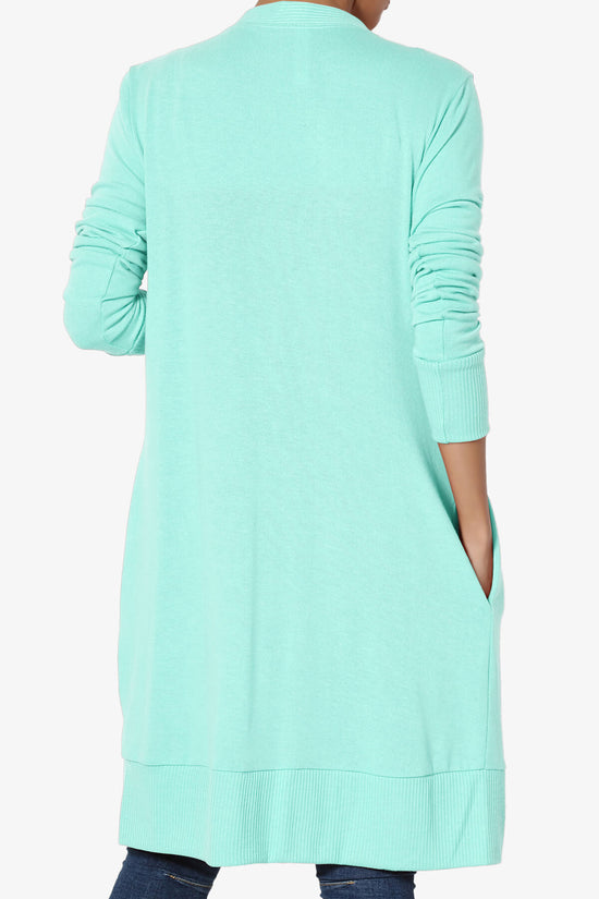 Braeden Snap Button Long Cardigan BLUE MINT_2