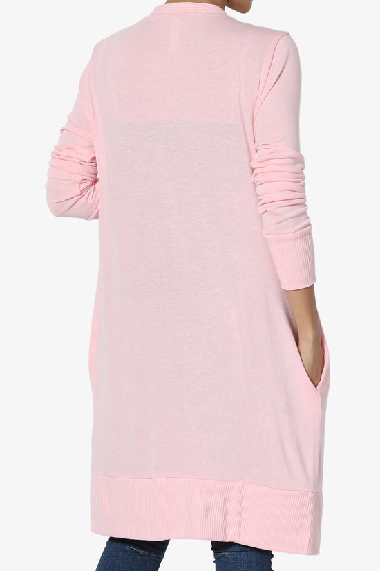 Braeden Snap Button Long Cardigan DUSTY PINK_2