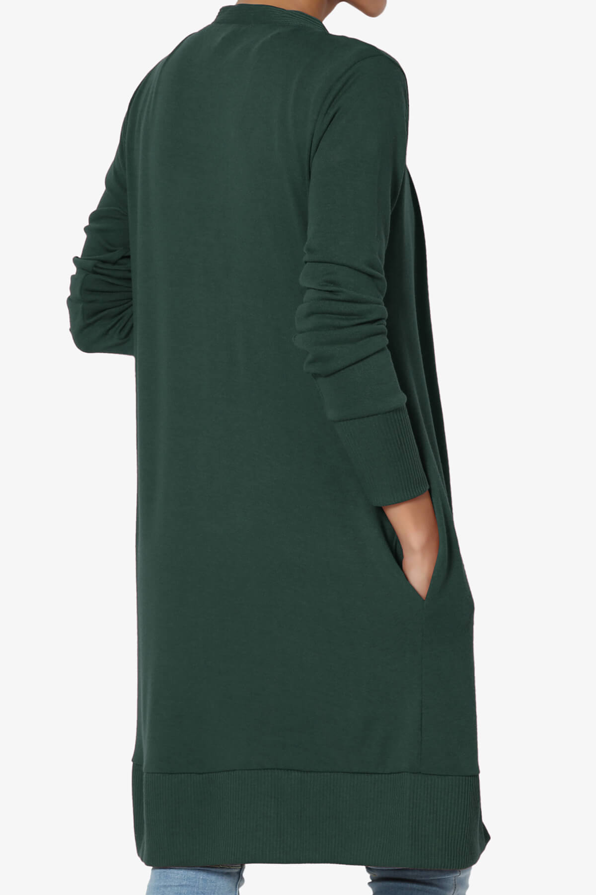 Braeden Snap Button Long Cardigan HUNTER GREEN_4